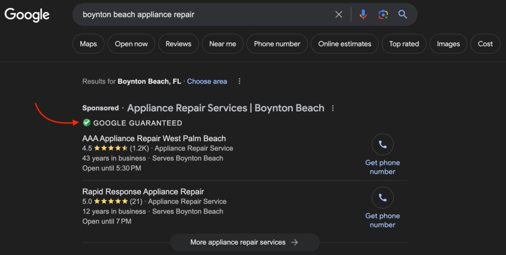 Google Guarantee for Local SEO Boynton Beach Florida